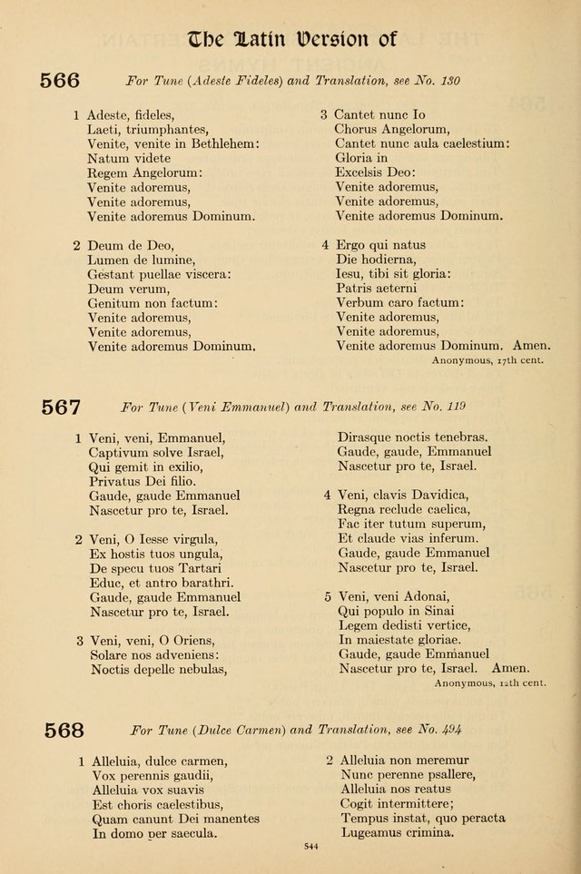 Hymns of the Church: new and old page 554