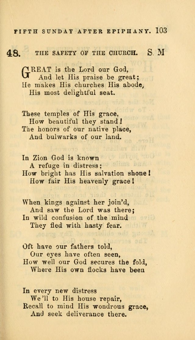 Hymns and Chants: with offices of devotion. For use in Sunday-schools, parochial and week day schools, seminaries and colleges. Arranged according to the Church year page 103