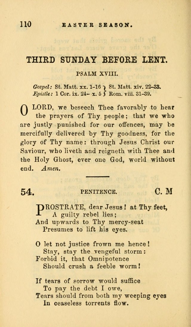 Hymns and Chants: with offices of devotion. For use in Sunday-schools, parochial and week day schools, seminaries and colleges. Arranged according to the Church year page 110