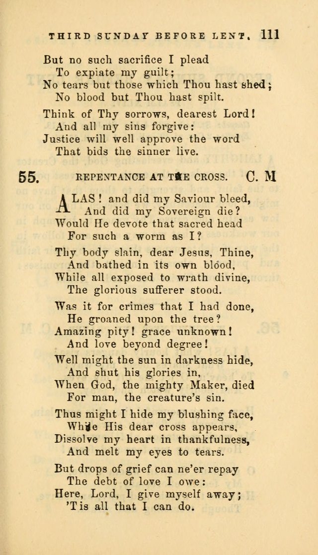 Hymns and Chants: with offices of devotion. For use in Sunday-schools, parochial and week day schools, seminaries and colleges. Arranged according to the Church year page 111