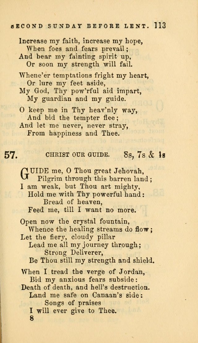 Hymns and Chants: with offices of devotion. For use in Sunday-schools, parochial and week day schools, seminaries and colleges. Arranged according to the Church year page 113