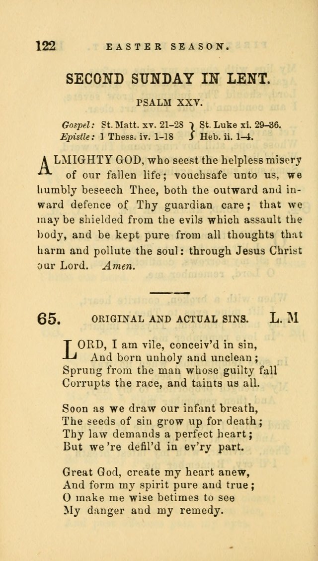 Hymns and Chants: with offices of devotion. For use in Sunday-schools, parochial and week day schools, seminaries and colleges. Arranged according to the Church year page 122
