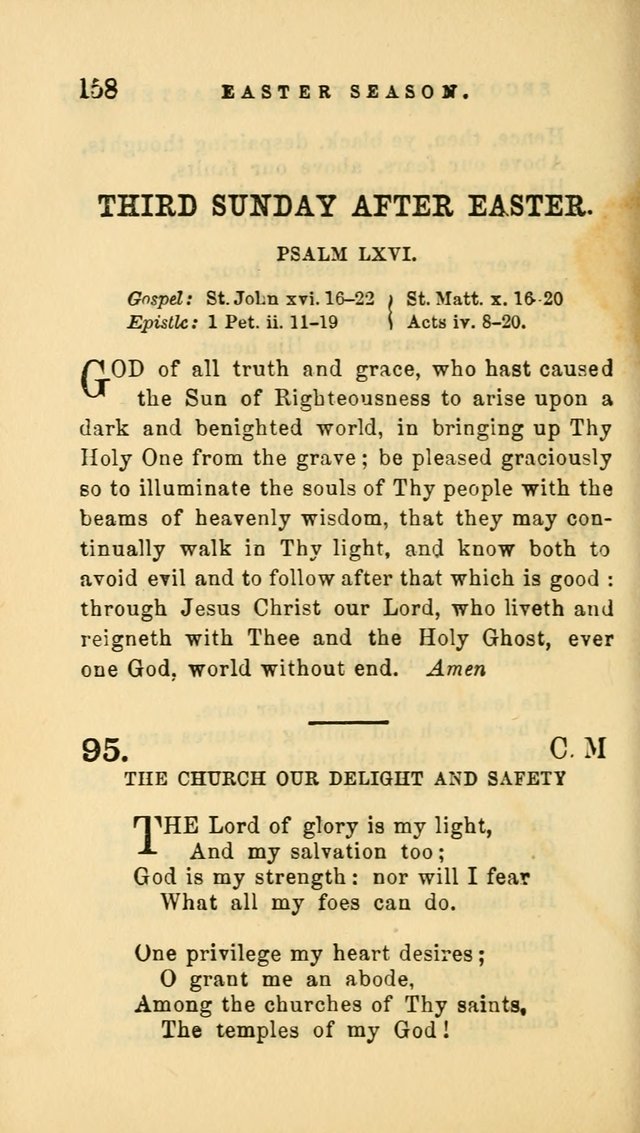 Hymns and Chants: with offices of devotion. For use in Sunday-schools, parochial and week day schools, seminaries and colleges. Arranged according to the Church year page 158