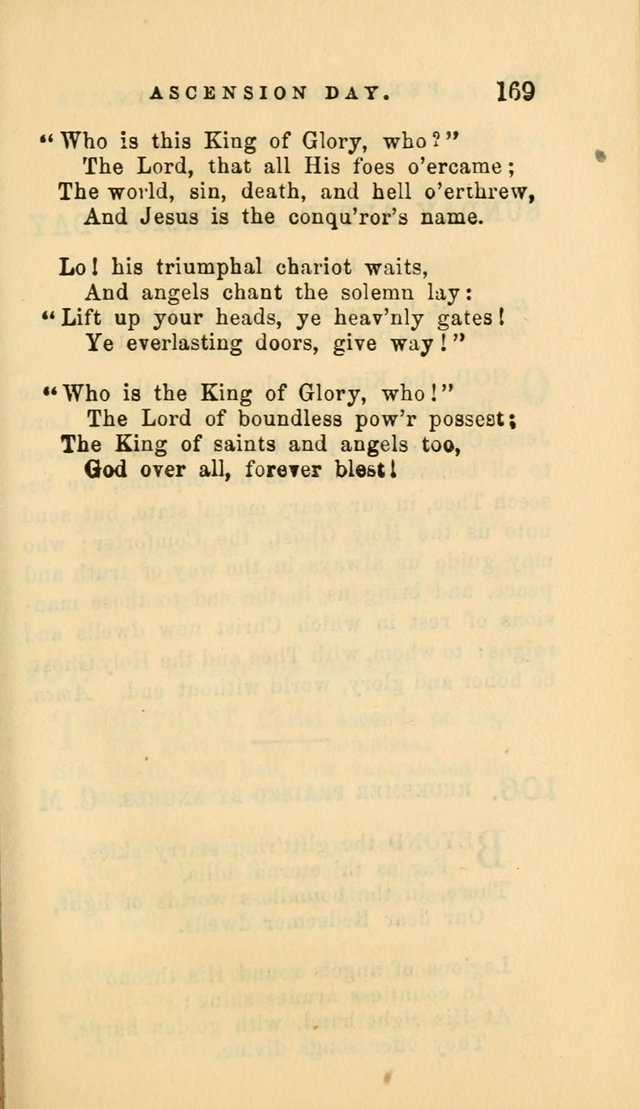 Hymns and Chants: with offices of devotion. For use in Sunday-schools, parochial and week day schools, seminaries and colleges. Arranged according to the Church year page 169