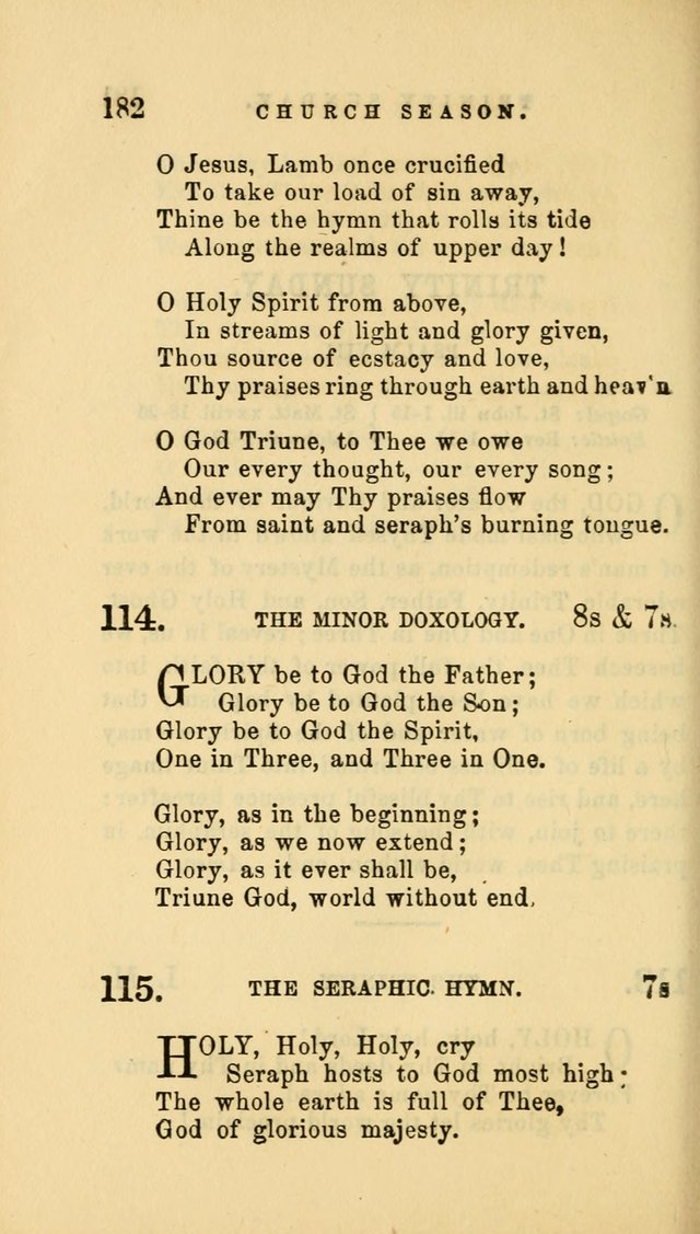 Hymns and Chants: with offices of devotion. For use in Sunday-schools, parochial and week day schools, seminaries and colleges. Arranged according to the Church year page 182
