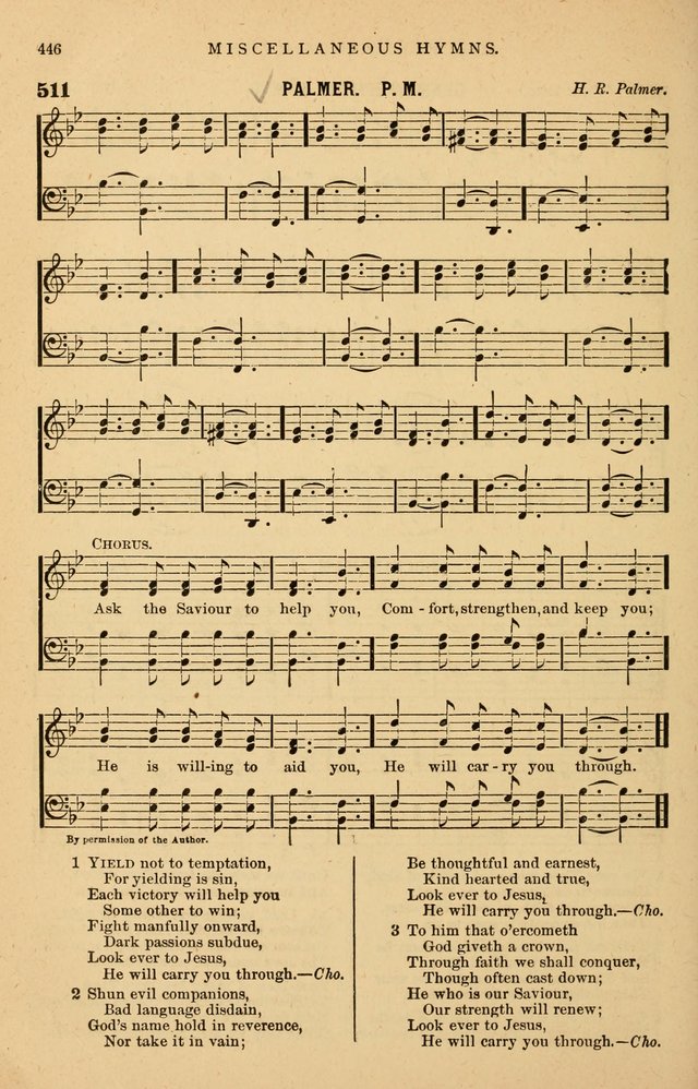 Hymnal Companion to the Prayer Book: suited to the special seasons of the Christian year, and other occasions of public worship, as well as for use in the Sunday-school...With accompanying tunes page 449
