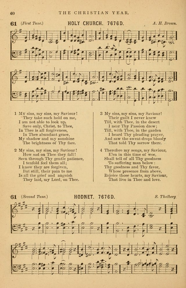 Hymnal Companion to the Prayer Book: suited to the special seasons of the Christian year, and other occasions of public worship, as well as for use in the Sunday-school...With accompanying tunes page 61