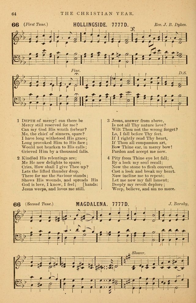Hymnal Companion to the Prayer Book: suited to the special seasons of the Christian year, and other occasions of public worship, as well as for use in the Sunday-school...With accompanying tunes page 65
