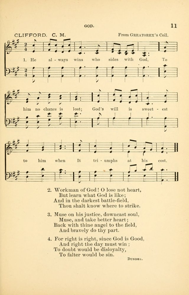 Hymnal for Christian Science Church and Sunday School Services page 11