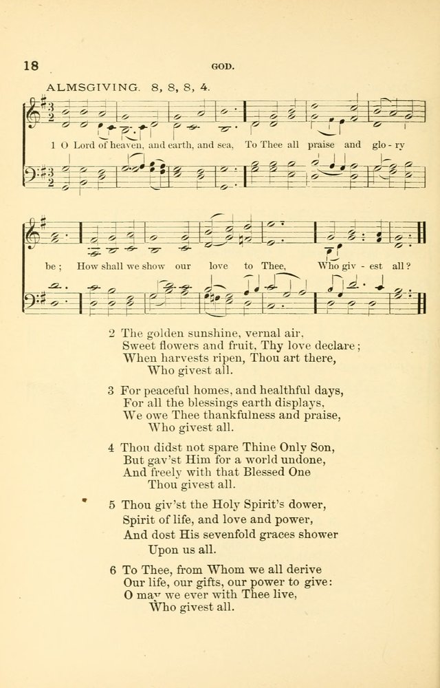 Hymnal for Christian Science Church and Sunday School Services page 18