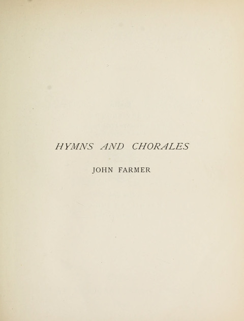 Hymns and Chorales: for schools and colleges page iv