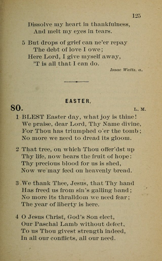 Hymnal: for churches and Sunday-schools of the Augustana Synod page 125