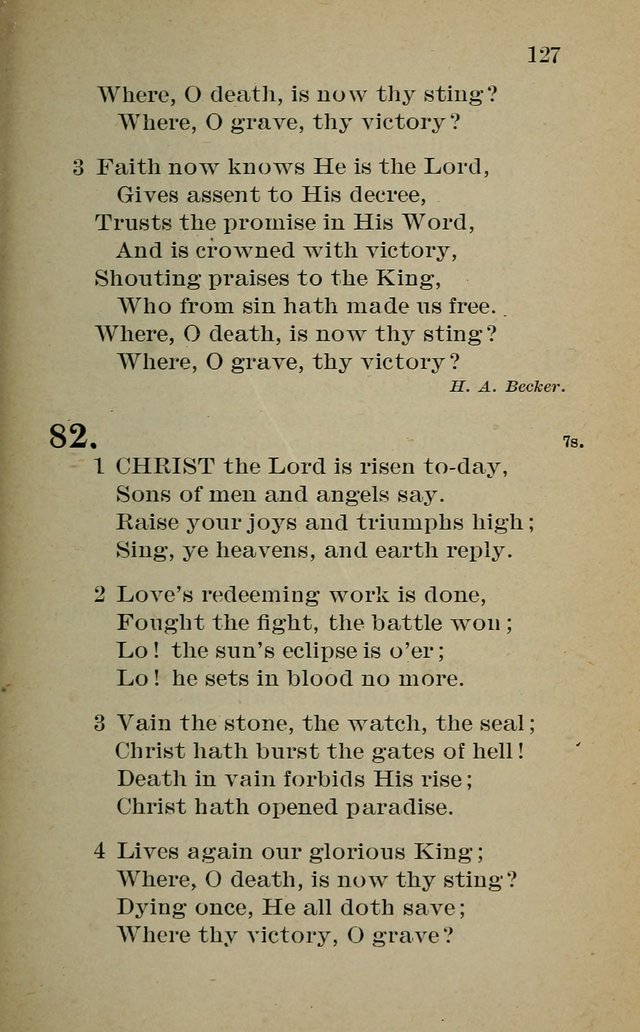 Hymnal: for churches and Sunday-schools of the Augustana Synod page 127