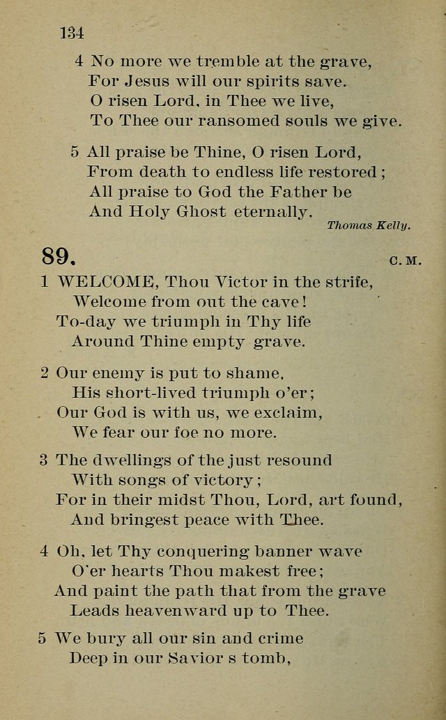 Hymnal: for churches and Sunday-schools of the Augustana Synod page 134