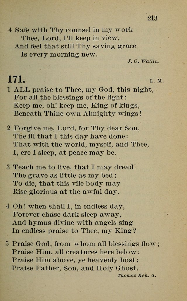 Hymnal: for churches and Sunday-schools of the Augustana Synod page 213