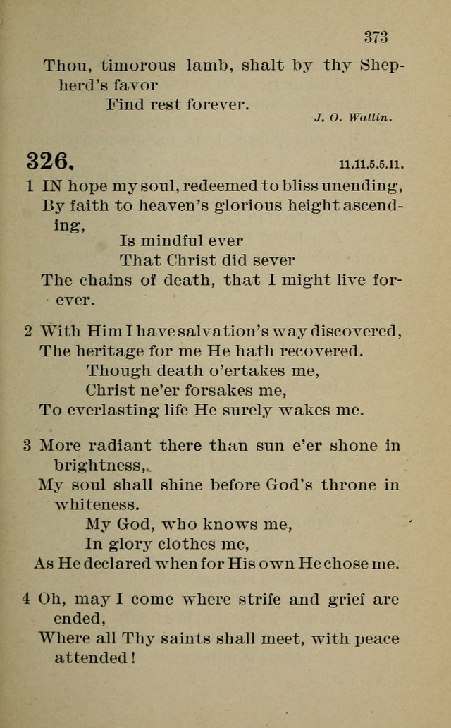 Hymnal: for churches and Sunday-schools of the Augustana Synod page 373