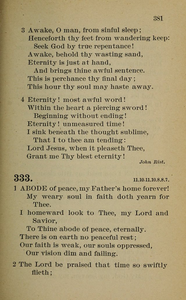 Hymnal: for churches and Sunday-schools of the Augustana Synod page 381