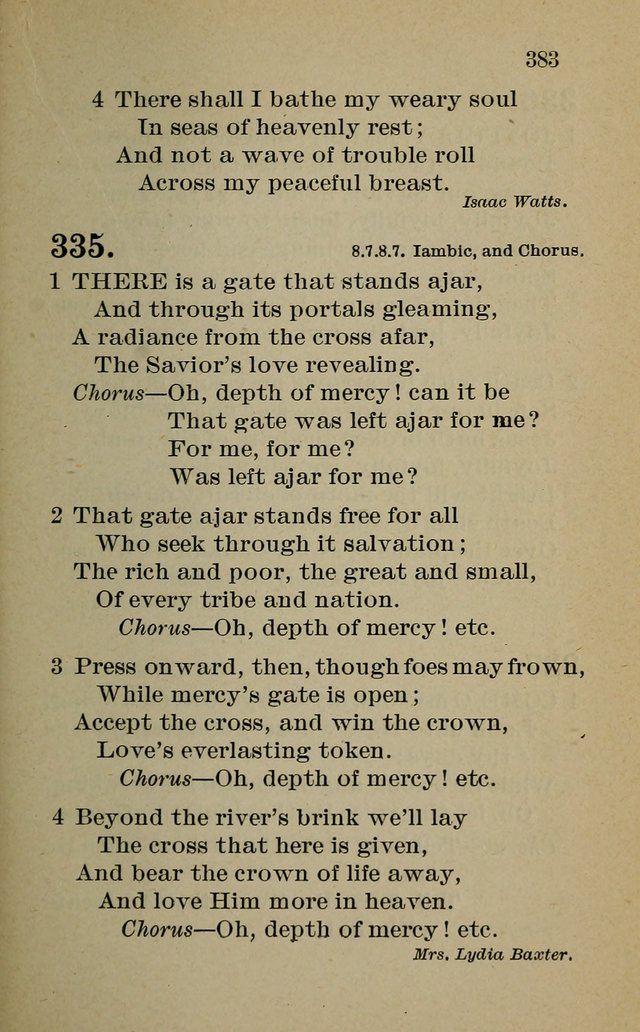 Hymnal: for churches and Sunday-schools of the Augustana Synod page 383
