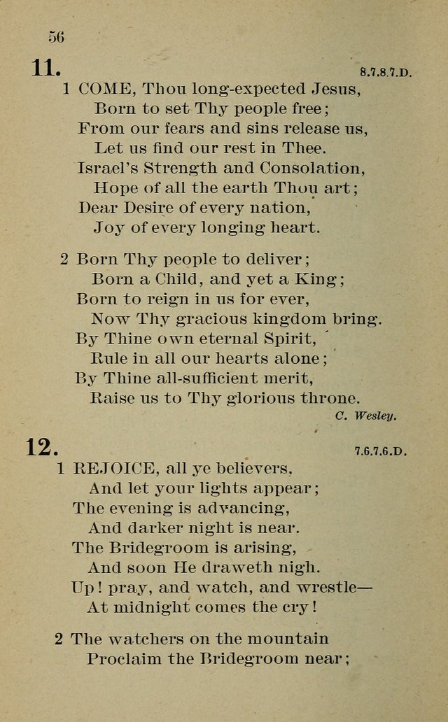 Hymnal: for churches and Sunday-schools of the Augustana Synod page 56