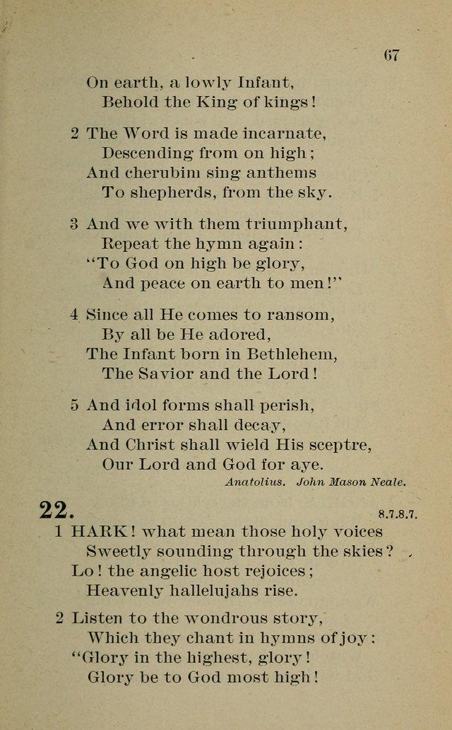 Hymnal: for churches and Sunday-schools of the Augustana Synod page 67