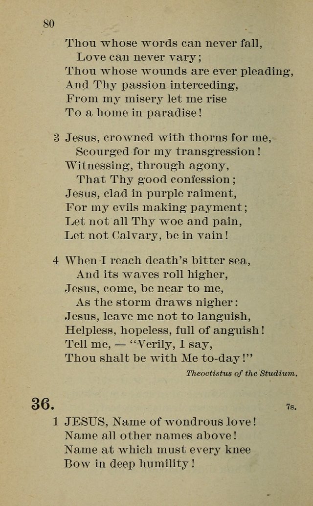 Hymnal: for churches and Sunday-schools of the Augustana Synod page 80