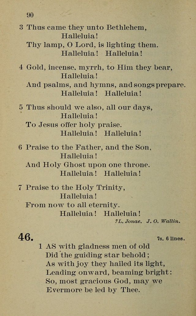 Hymnal: for churches and Sunday-schools of the Augustana Synod page 90