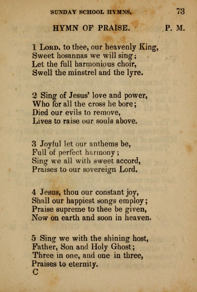 Hymns Composed for the Use of Sunday Schools, and Youthful Christians page 73