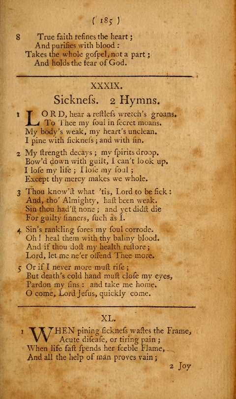 Hymns, etc.: composed on various subjects (10th ed.) page 185