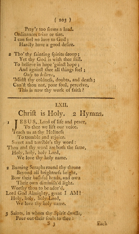 Hymns, etc.: composed on various subjects (10th ed.) page 203