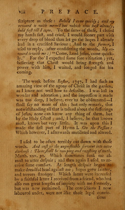 Hymns, etc.: composed on various subjects (10th ed.) page xviii