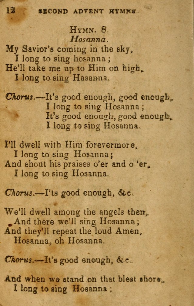 Hymns: designed for the Use of the Second advent band page 12
