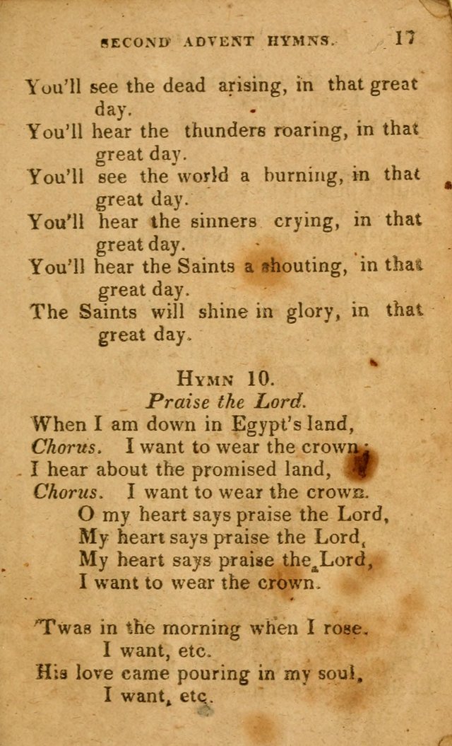 Hymns: designed for the Use of the Second advent band page 17