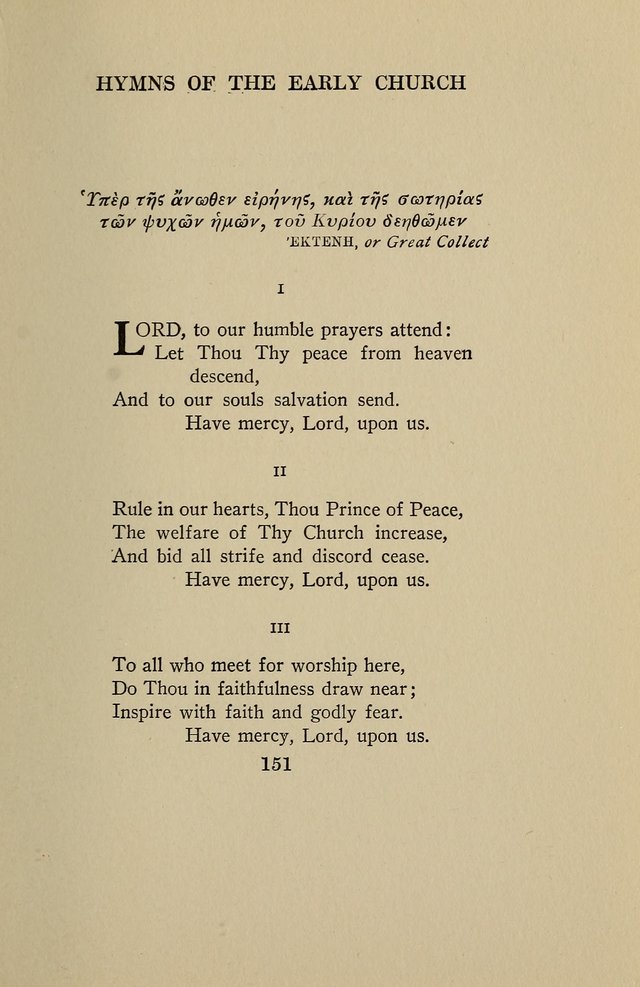 Hymns of the Early Church: translated from Greek and Latin sources; together with translations from a later period; centos and suggestions from the Greek; and several original pieces page 151