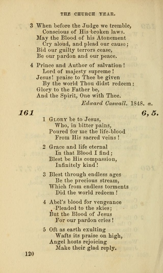 Hymns for the use of the Evangelical Lutheran Church, by the Authority of the Ministerium of Pennsylvania page 120