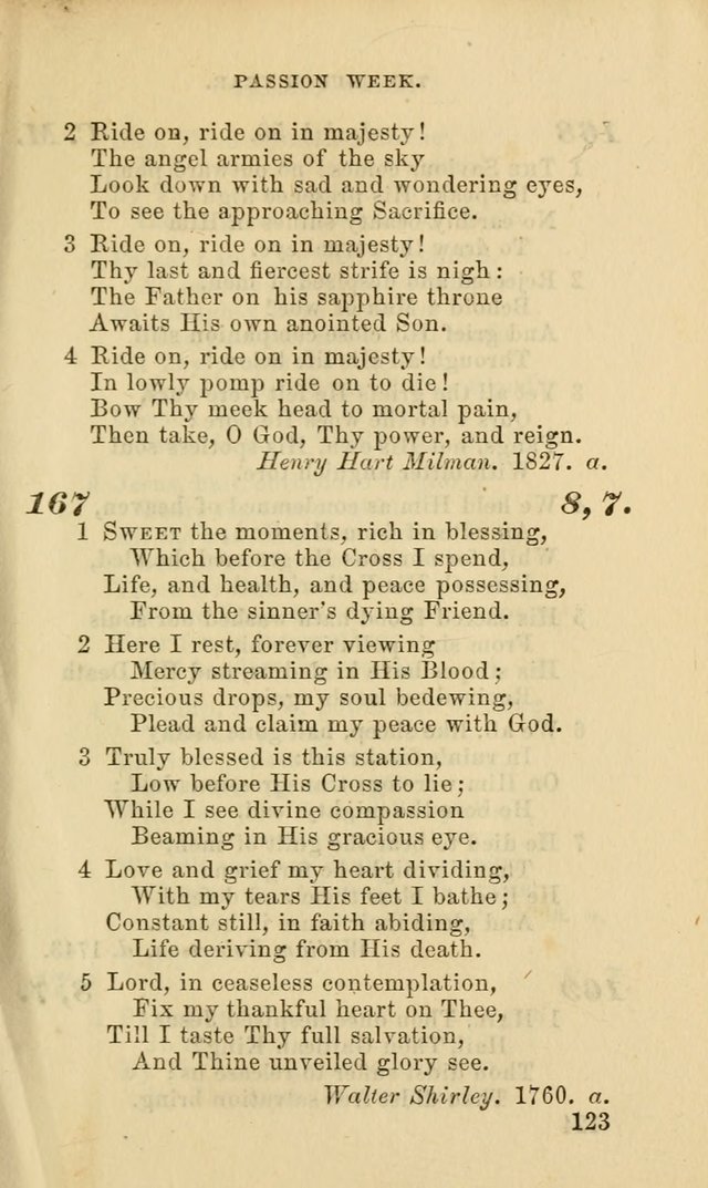 Hymns for the use of the Evangelical Lutheran Church, by the Authority of the Ministerium of Pennsylvania page 123