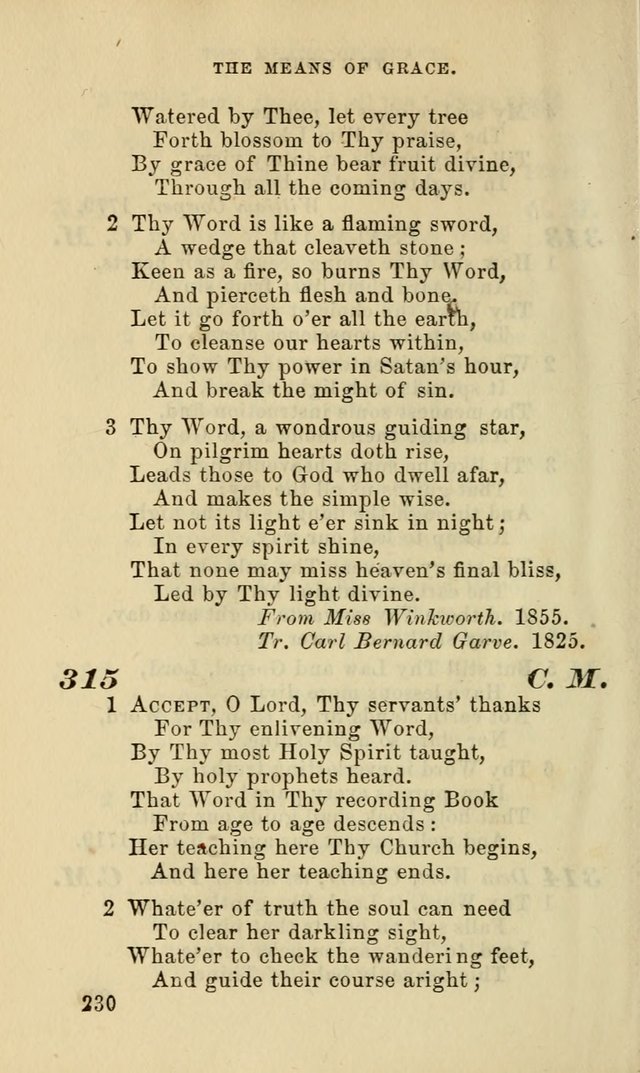 Hymns for the use of the Evangelical Lutheran Church, by the Authority of the Ministerium of Pennsylvania page 230
