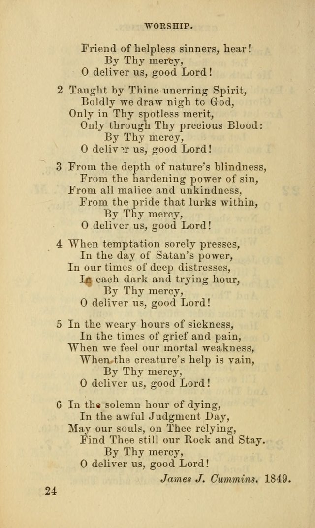 Hymns for the use of the Evangelical Lutheran Church, by the Authority of the Ministerium of Pennsylvania page 24