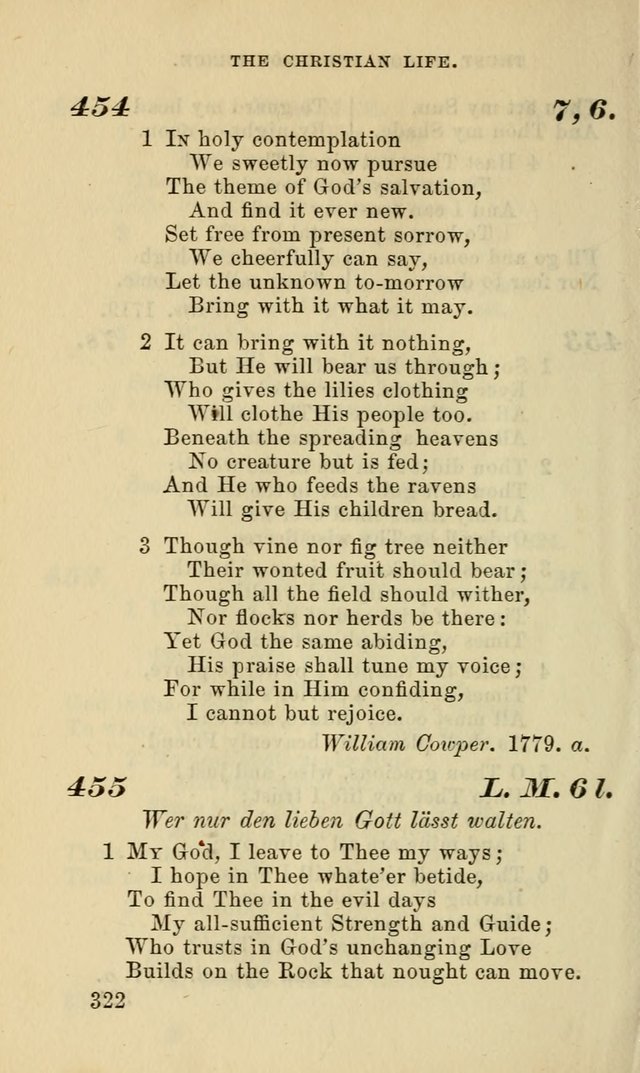 Hymns for the use of the Evangelical Lutheran Church, by the Authority of the Ministerium of Pennsylvania page 322