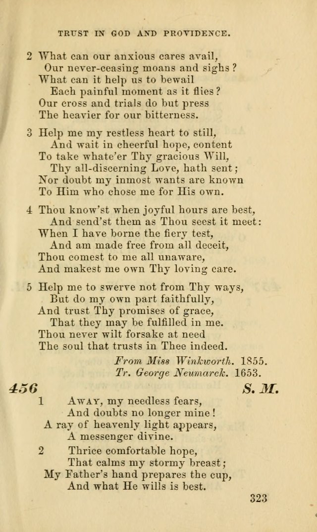 Hymns for the use of the Evangelical Lutheran Church, by the Authority of the Ministerium of Pennsylvania page 323