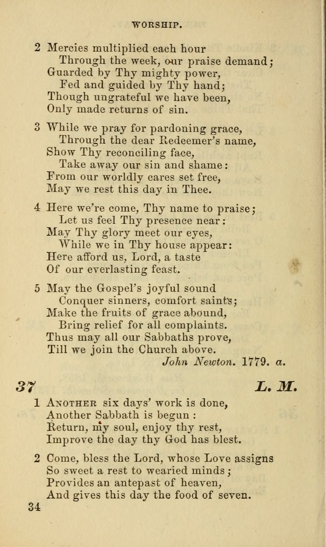 Hymns for the use of the Evangelical Lutheran Church, by the Authority of the Ministerium of Pennsylvania page 34