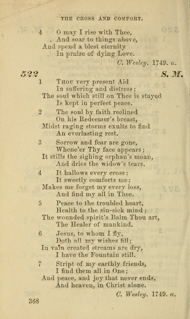 Hymns for the use of the Evangelical Lutheran Church, by the Authority of the Ministerium of Pennsylvania page 368