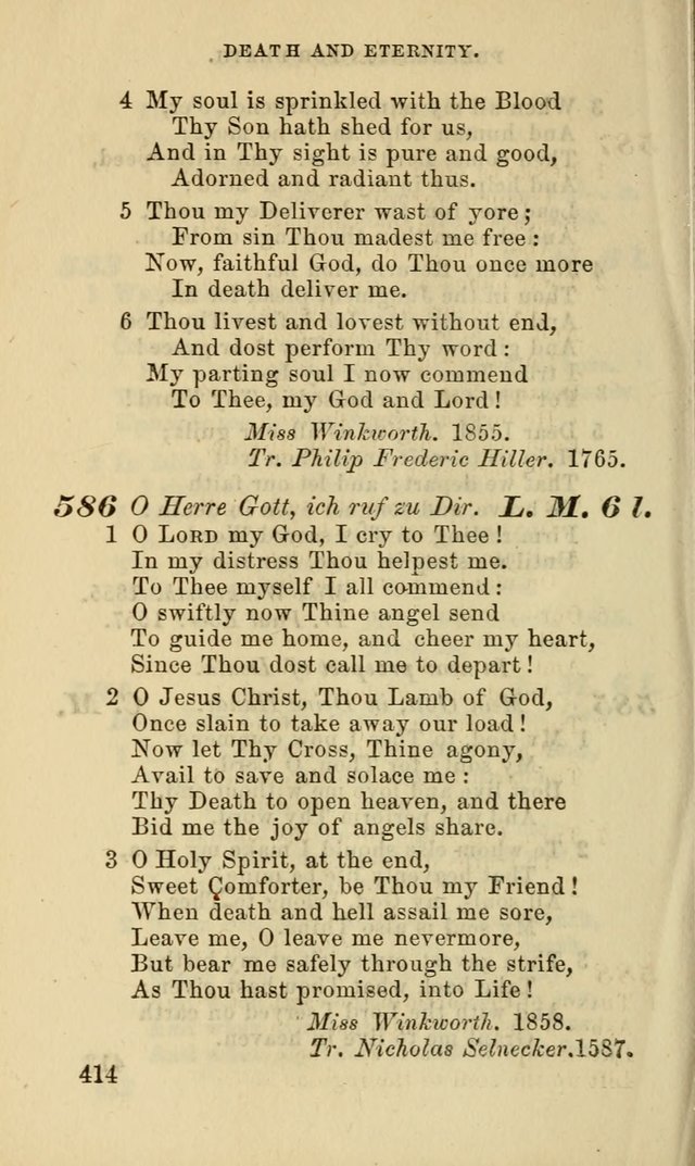 Hymns for the use of the Evangelical Lutheran Church, by the Authority of the Ministerium of Pennsylvania page 414