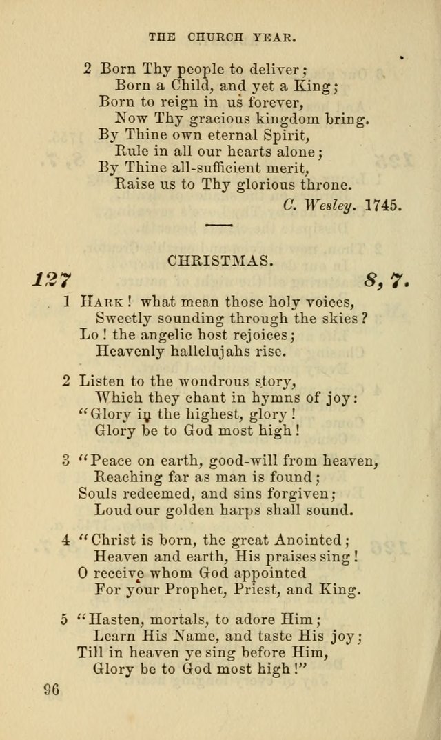 Hymns for the use of the Evangelical Lutheran Church, by the Authority of the Ministerium of Pennsylvania page 96