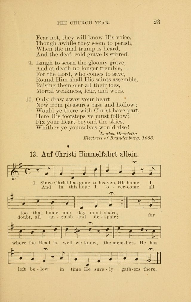 Hymns of the Evangelical Lutheran Church: for the use of English Lutheran Missions page 23