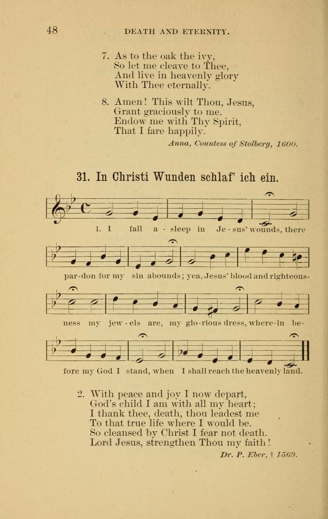 Hymns of the Evangelical Lutheran Church: for the use of English Lutheran Missions page 48