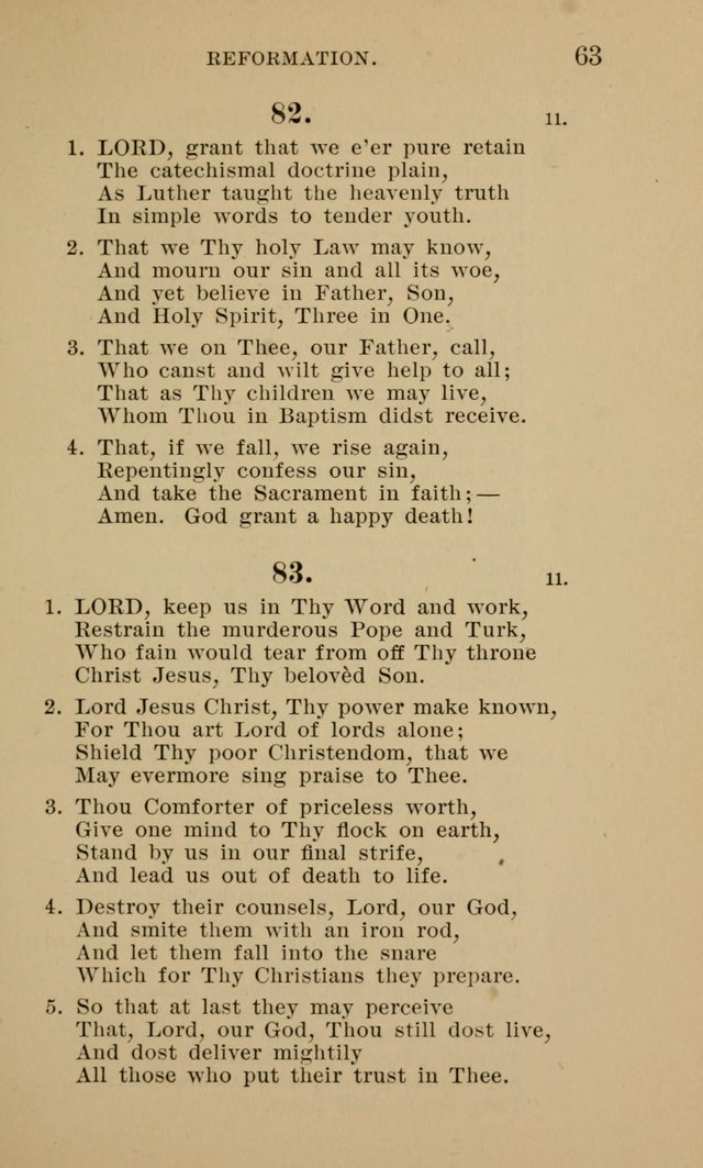 Hymnal for Evangelical Lutheran Missions page 63