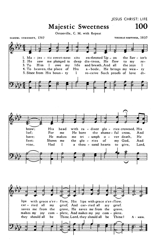 The Hymnal of The Evangelical United Brethren Church page 109