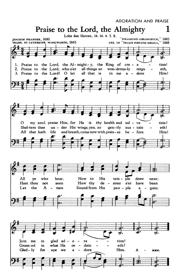 The Hymnal of The Evangelical United Brethren Church page 21