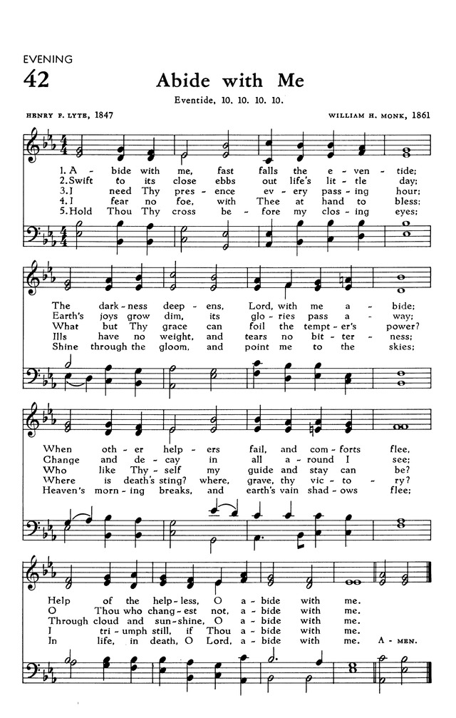 The Hymnal of The Evangelical United Brethren Church page 58