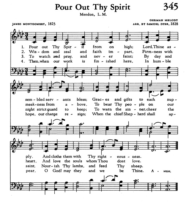 The Hymnal of The Evangelical United Brethren Church page Z345